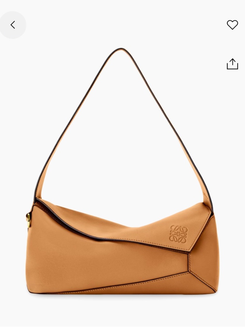 Loewe Calfskin Puzzle Hobo in Gold